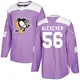 Men's Alexander Alexeyev Pittsburgh Penguins ＃56 Authentic Purple Fights Cancer Practice Jersey