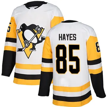 Men's Avery Hayes Pittsburgh Penguins ＃85 Authentic White Away Jersey