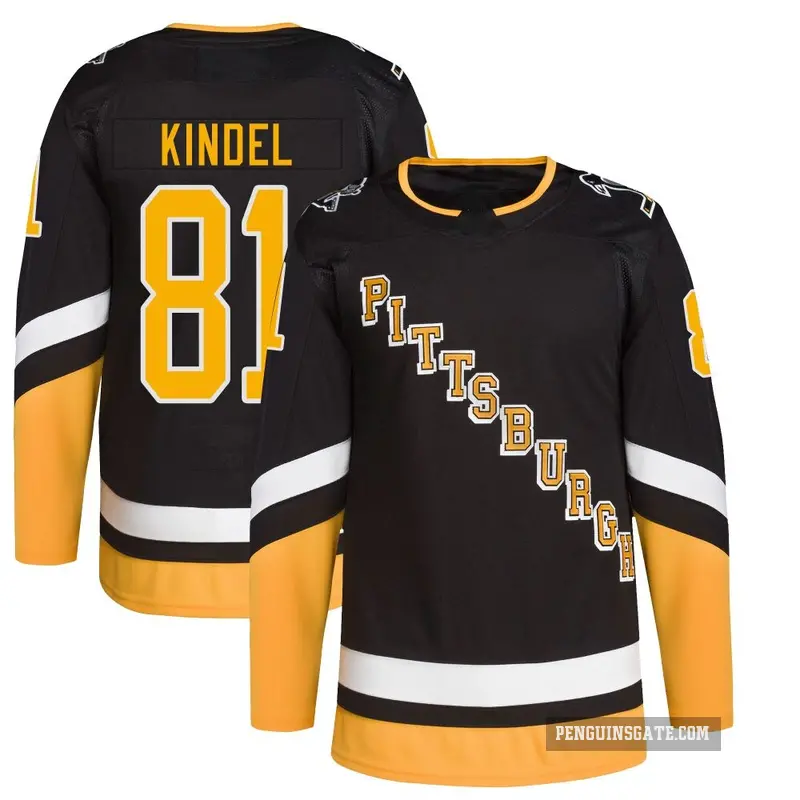 Men's Ben Kindel Pittsburgh Penguins ＃81 Authentic Black 2021/22 Alternate Primegreen Pro Player Jersey