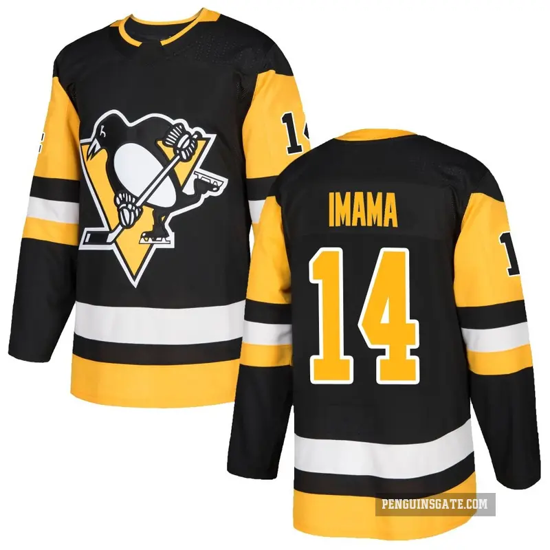 Men's Bokondji Imama Pittsburgh Penguins ＃14 Authentic Black Home Jersey