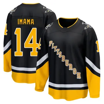 Men's Bokondji Imama Pittsburgh Penguins ＃14 Breakaway Black 2021/22 Alternate Premier Player Jersey