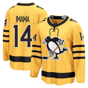 Men's Bokondji Imama Pittsburgh Penguins ＃14 Breakaway Gold Alternate 2025 Jersey