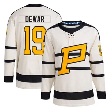 Men's Connor Dewar Pittsburgh Penguins ＃19 Authentic Cream 2023 Winter Classic Jersey