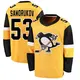 Men's Dmitri Samorukov Pittsburgh Penguins ＃53 Breakaway Gold Alternate Jersey
