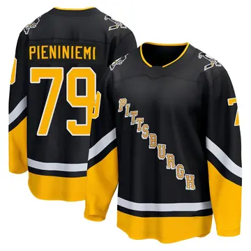 Men's Emil Pieniniemi Pittsburgh Penguins ＃79 Breakaway Black 2021/22 Alternate Premier Player Jersey