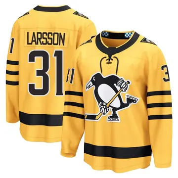 Men's Filip Larsson Pittsburgh Penguins ＃31 Breakaway Gold Alternate 2025 Jersey