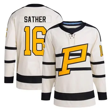 Men's Glen Sather Pittsburgh Penguins ＃16 Authentic Cream 2023 Winter Classic Jersey
