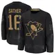 Men's Glen Sather Pittsburgh Penguins ＃16 Premium Black 2024 Military Appreciation Practice Jersey