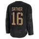 Men's Glen Sather Pittsburgh Penguins ＃16 Premium Black 2024 Military Appreciation Practice Jersey