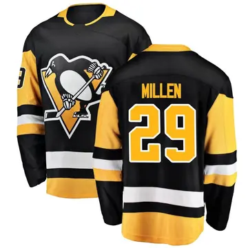 Men's Greg Millen Pittsburgh Penguins ＃29 Breakaway Black Home Jersey