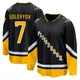 Men's Ilya Solovyov Pittsburgh Penguins ＃7 Breakaway Black 2021/22 Alternate Premier Player Jersey