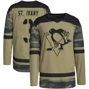 Men's Jack St. Ivany Pittsburgh Penguins ＃3 Authentic Camo Military Appreciation Practice Jersey