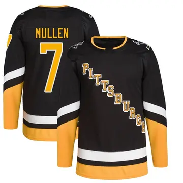 Men's Joe Mullen Pittsburgh Penguins ＃7 Authentic Black 2021/22 Alternate Primegreen Pro Player Jersey