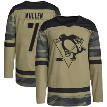 Men's Joe Mullen Pittsburgh Penguins ＃7 Authentic Camo Military Appreciation Practice Jersey