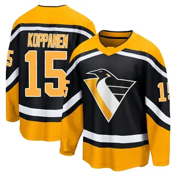 Men's Joona Koppanen Pittsburgh Penguins ＃15 Breakaway Black Special Edition 2.0 Jersey