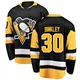 Men's Les Binkley Pittsburgh Penguins ＃30 Breakaway Black Home Jersey