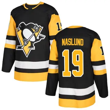 Men's Markus Naslund Pittsburgh Penguins ＃19 Authentic Black Home Jersey