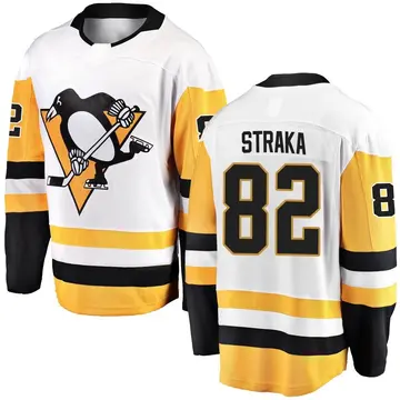 Men's Martin Straka Pittsburgh Penguins ＃82 Breakaway White Away Jersey