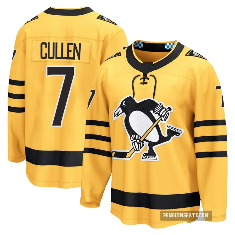Men's Matt Cullen Pittsburgh Penguins ＃7 Breakaway Gold Alternate 2025 Jersey