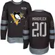 Men's Peter Mahovlich Pittsburgh Penguins ＃20 Authentic Black 1917-2017 100th Anniversary Jersey