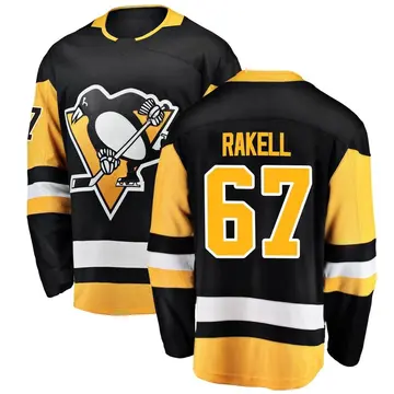 Men's Rickard Rakell Pittsburgh Penguins ＃67 Breakaway Black Home Jersey
