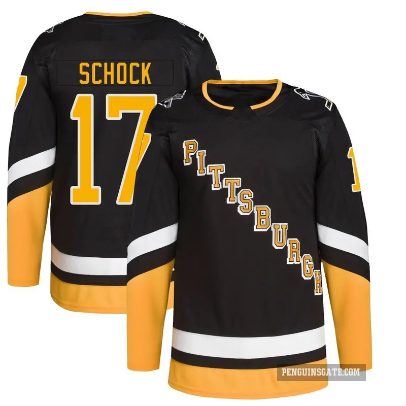 Men's Ron Schock Pittsburgh Penguins ＃17 Authentic Black 2021/22 Alternate Primegreen Pro Player Jersey