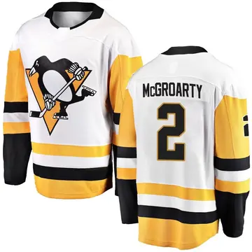 Men's Rutger McGroarty Pittsburgh Penguins ＃2 Breakaway White Away Jersey