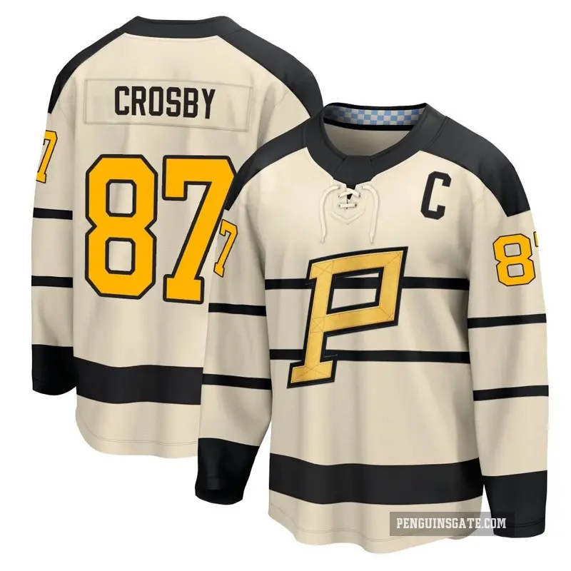 Men's Sidney Crosby Pittsburgh Penguins ＃87 Cream 2023 Winter Classic Jersey