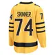 Men's Stuart Skinner Pittsburgh Penguins ＃74 Breakaway Gold Alternate 2025 Jersey