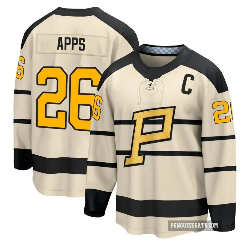 Men's Syl Apps Pittsburgh Penguins ＃26 Cream 2023 Winter Classic Jersey
