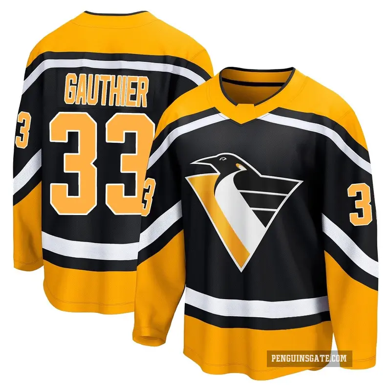 Men's Taylor Gauthier Pittsburgh Penguins ＃33 Breakaway Black Special Edition 2.0 Jersey