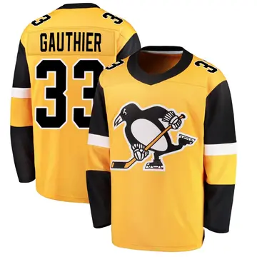 Men's Taylor Gauthier Pittsburgh Penguins ＃33 Breakaway Gold Alternate Jersey