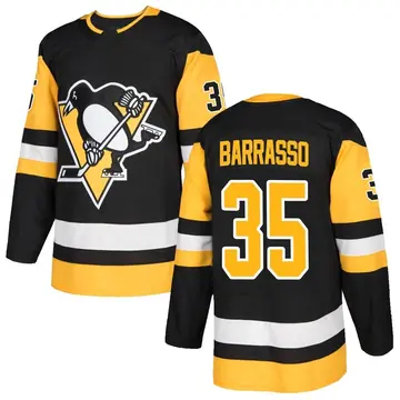 Men's Tom Barrasso Pittsburgh Penguins ＃35 Authentic Black Home Jersey
