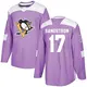 Men's Tomas Sandstrom Pittsburgh Penguins ＃17 Authentic Purple Fights Cancer Practice Jersey