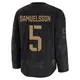 Men's Ulf Samuelsson Pittsburgh Penguins ＃5 Premium Black 2024 Military Appreciation Practice Jersey
