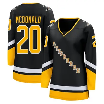 Women's Ab Mcdonald Pittsburgh Penguins ＃20 Breakaway Black 2021/22 Alternate Premier Player Jersey