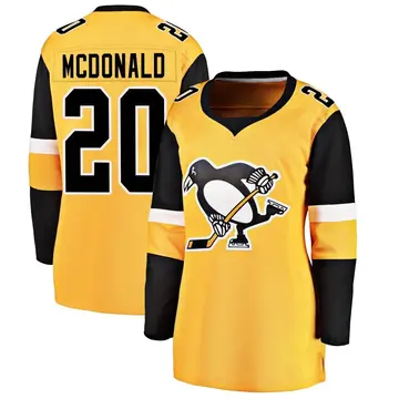 Women's Ab Mcdonald Pittsburgh Penguins ＃20 Breakaway Gold Alternate Jersey