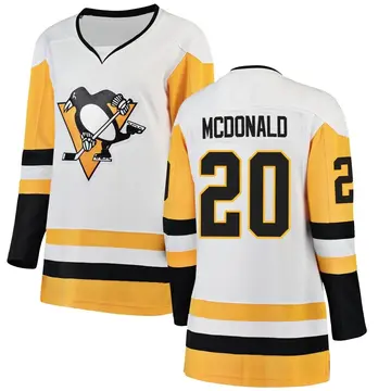 Women's Ab Mcdonald Pittsburgh Penguins ＃20 Breakaway White Away Jersey