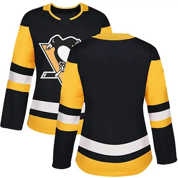 Women's Blank Pittsburgh Penguins Authentic Black ＃ Home Jersey