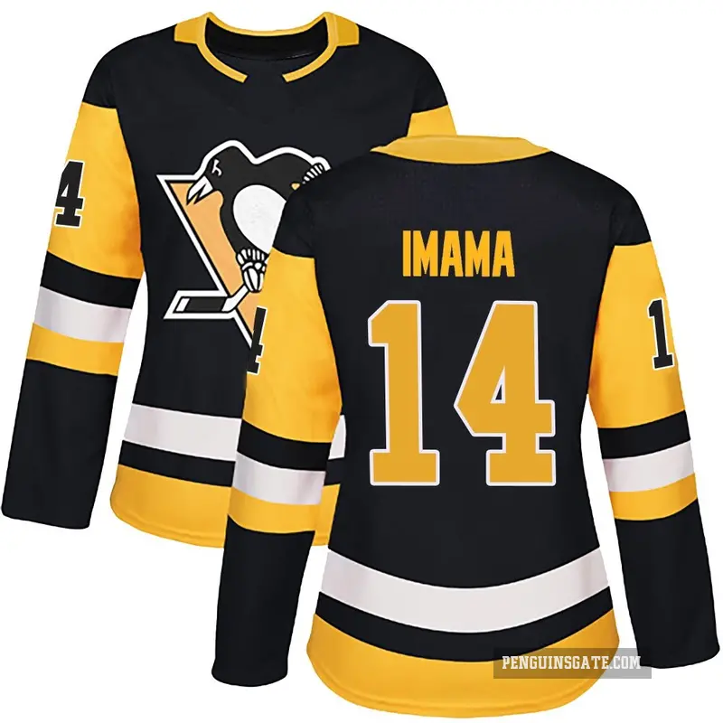 Women's Bokondji Imama Pittsburgh Penguins ＃14 Authentic Black Home Jersey