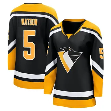 Women's Bryan Watson Pittsburgh Penguins ＃5 Breakaway Black Special Edition 2.0 Jersey