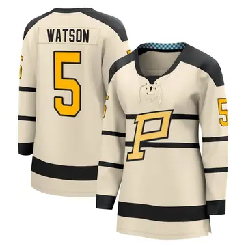 Women's Bryan Watson Pittsburgh Penguins ＃5 Cream 2023 Winter Classic Jersey