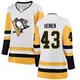 Women's Danton Heinen Pittsburgh Penguins ＃43 Breakaway White Away Jersey