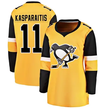 Women's Darius Kasparaitis Pittsburgh Penguins ＃11 Breakaway Gold Alternate Jersey