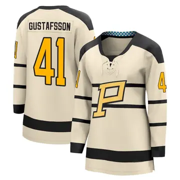 Women's David Gustafsson Pittsburgh Penguins ＃41 Breakaway Cream 2023 Winter Classic Jersey