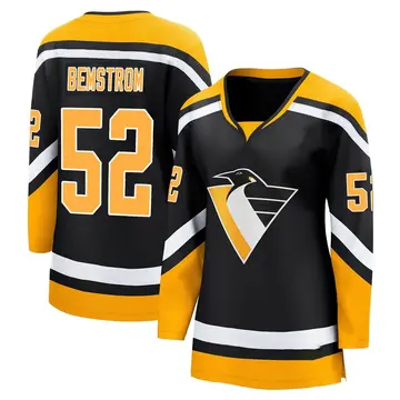 Women's Emil Bemstrom Pittsburgh Penguins ＃52 Breakaway Black Special Edition 2.0 Jersey