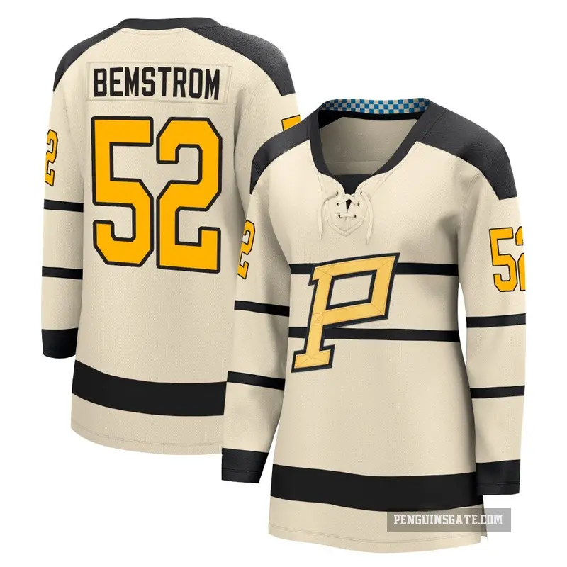 Women's Emil Bemstrom Pittsburgh Penguins ＃52 Breakaway Cream 2023 Winter Classic Jersey