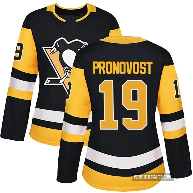 Women's Jean Pronovost Pittsburgh Penguins ＃19 Authentic Black Home Jersey
