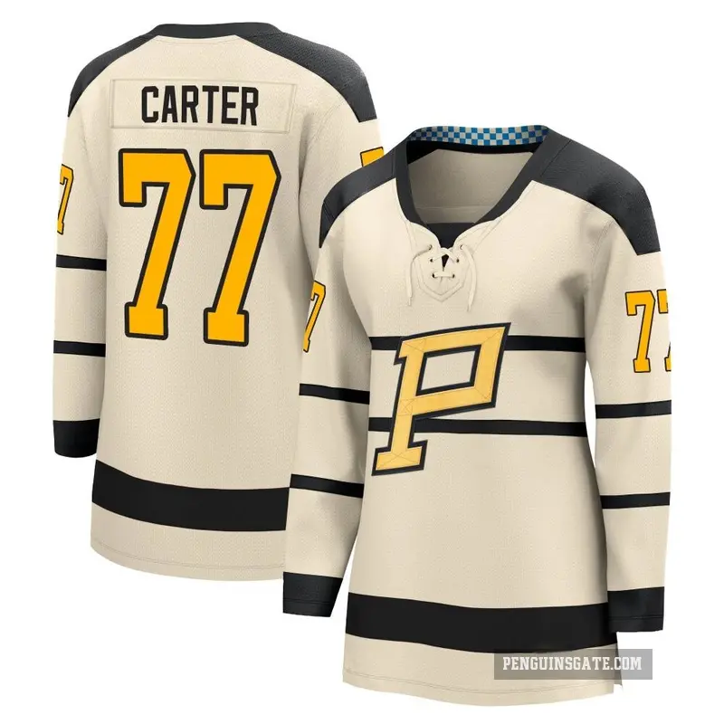 Women's Jeff Carter Pittsburgh Penguins ＃77 Cream 2023 Winter Classic Jersey
