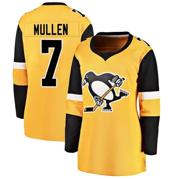 Women's Joe Mullen Pittsburgh Penguins ＃7 Breakaway Gold Alternate Jersey